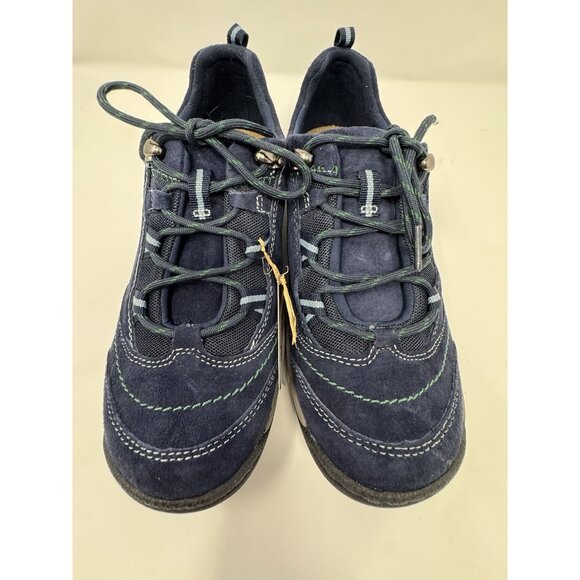 Earth Origins Women's Kamryn Shoes Size 7.5 Navy Suede Leather Lace Up Sneakers - Picture 4 of 12